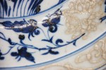 Antiker B/W Teller mit Fisch Ming Dynastie